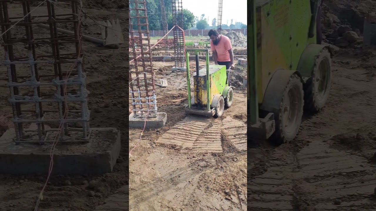 compaction of soil with machinery method.