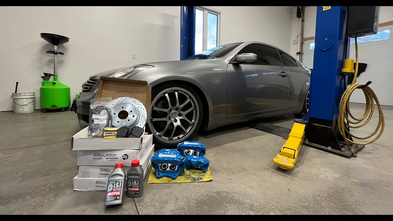 INFINITI G35 BUDGET BUILD SERIES Brembo brake conversion