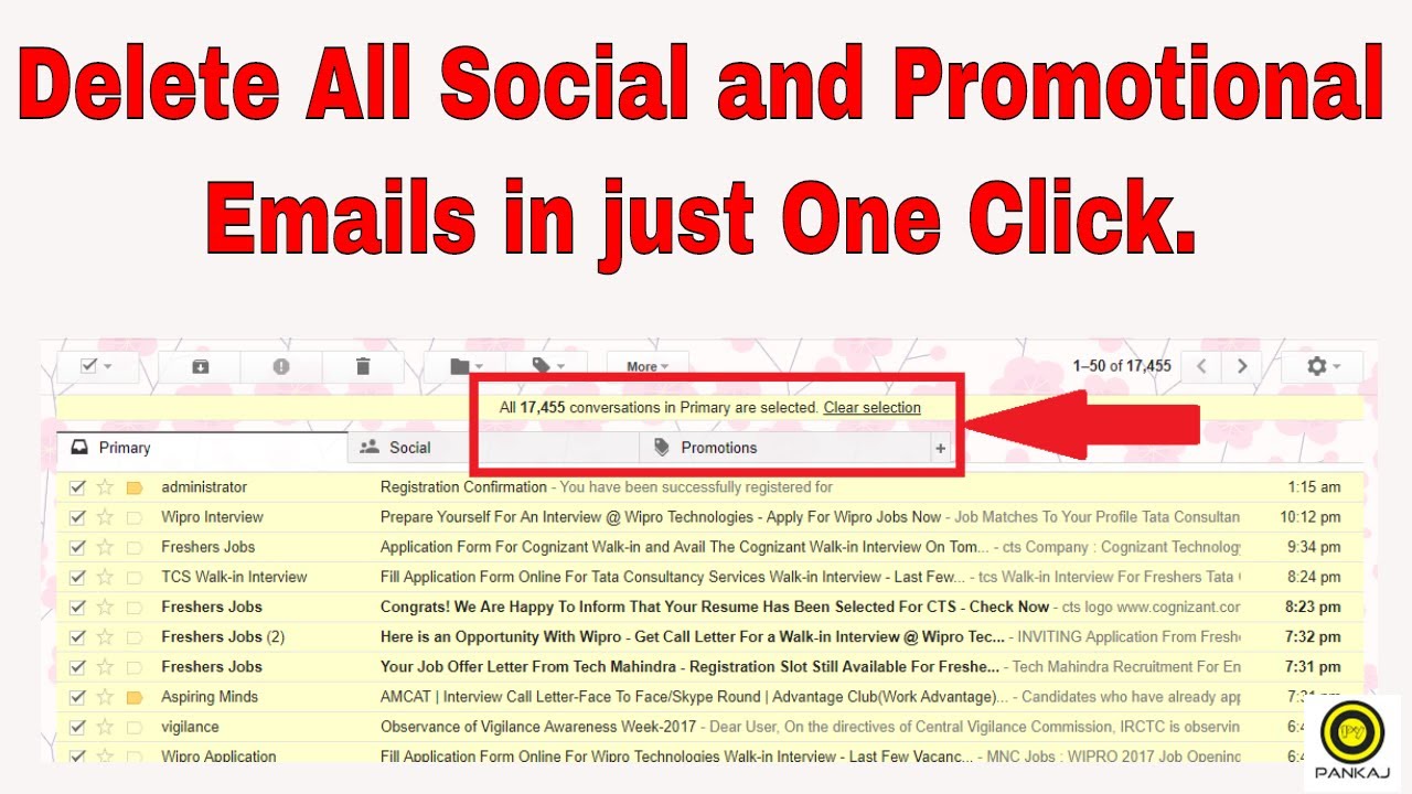 How To Delete All Gmail Messages At Once Mails 