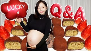 두바이 쫀득쿠키 먹으며 Q&A 🤍 디저트 먹방 Dubai Chocolate Desserts & Cake & Strawberry Mukbang ASMR Ssoyoung
