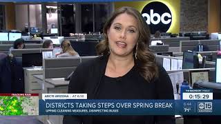 School districts taking steps over spring break regarding coronavirus