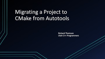 Migrating a Project to CMake from Autotools