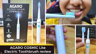 AGARO COSMIC Lite Sonic Electric Toothbrush for Adults with 6 Modes, 3 Brush Heads detail review.