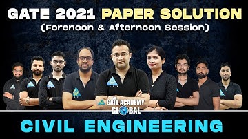 GATE 2021 Paper Discussion | Forenoon and Afternoon Session | Civil Engineering | GATE 2021