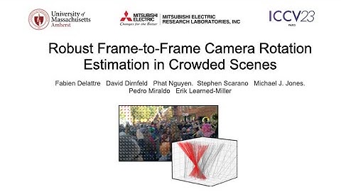 Robust Frame-to-Frame Camera Rotation Estimation in Crowded Scenes