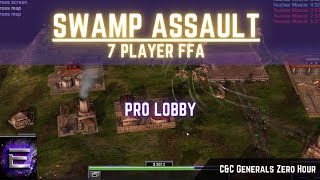 PRO lobby - vchina | Swamp Assault | 7 Player FFA | C&C Zero Hour