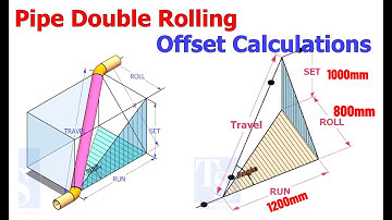 Pipe double rolling offset calculations. Set, Run, Travel.