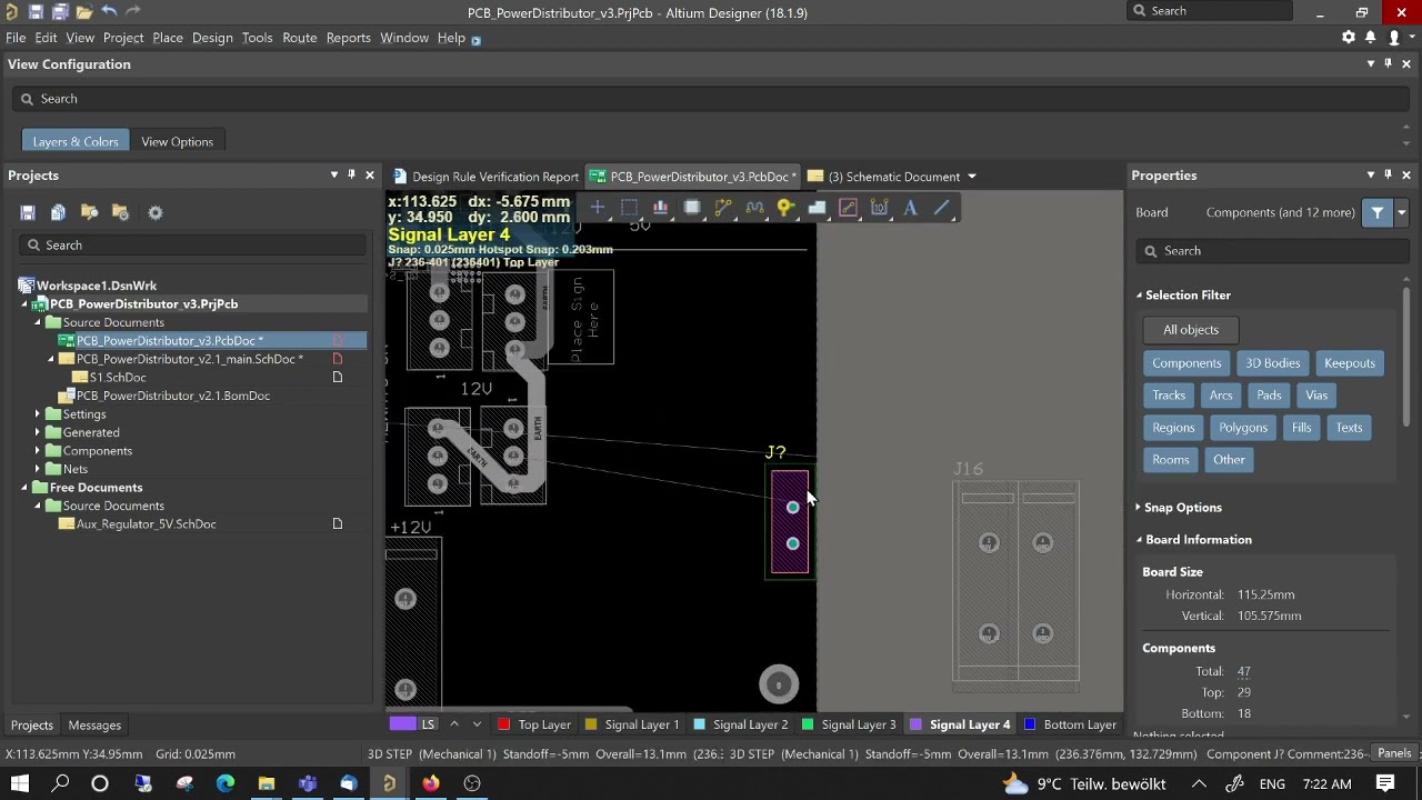 Altium Designer 4 Find Schematic Component in Layout Cross Probe