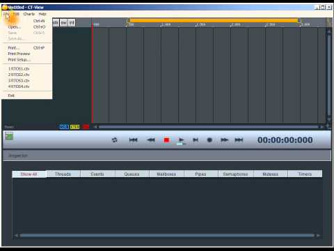 RTOS Software Trace Tutorial - Session 2 CT-View Open Saved Capture