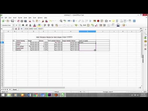 LibreOffice: Tutorial Using PRODUCT, IF, and SUM Formulas on Calc Spreedsheet