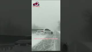 How to correct a slide on an icy road | driving education #WinterDriving #IcyRoads #SafeDriving