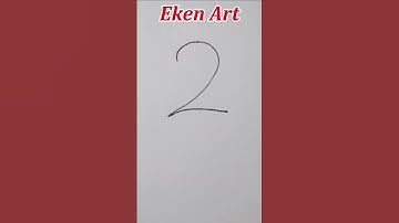 How To Draw A Flamingo With Number 2 | Easy Drawing 🦩#youtubeshorts #howtodraw #numberdrawing