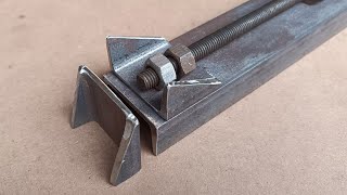 Make A Heavy Duty Drill Press Vise / DIY Homemade Stand Drill Vice / New Metal Bench Vise #howtomake