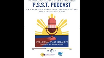 PSST Podcast Ep 6: Importance of Data, Data Disaggregation, and Research during COVID-19