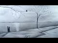 How to Draw Scenery of Moonlight Night step by step with pencil sketch easy drawing - How to Draw Scenery of Moonlight Night step by step with pencil sketch easy drawing