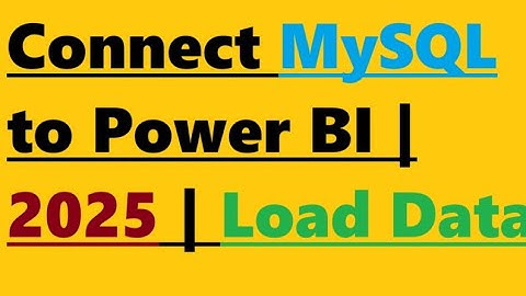 How to connect MySQL to Power BI