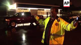 One person was shot and seven people were arrested early Sunday morning as police imposed a curfew i