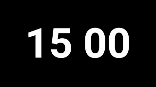 15 Minute Timer ⏲️ | 4K | Black | No Music | Study | Focus | 2023