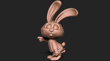 Sculpting full 3D Character for 3D printing in ZBrush Timelapse - Cute Bunny