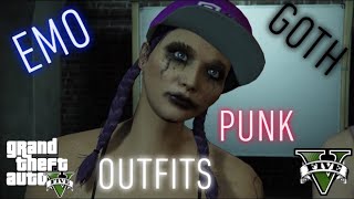 GTA rock/punk/emo/goth outfits (updated and better quality)