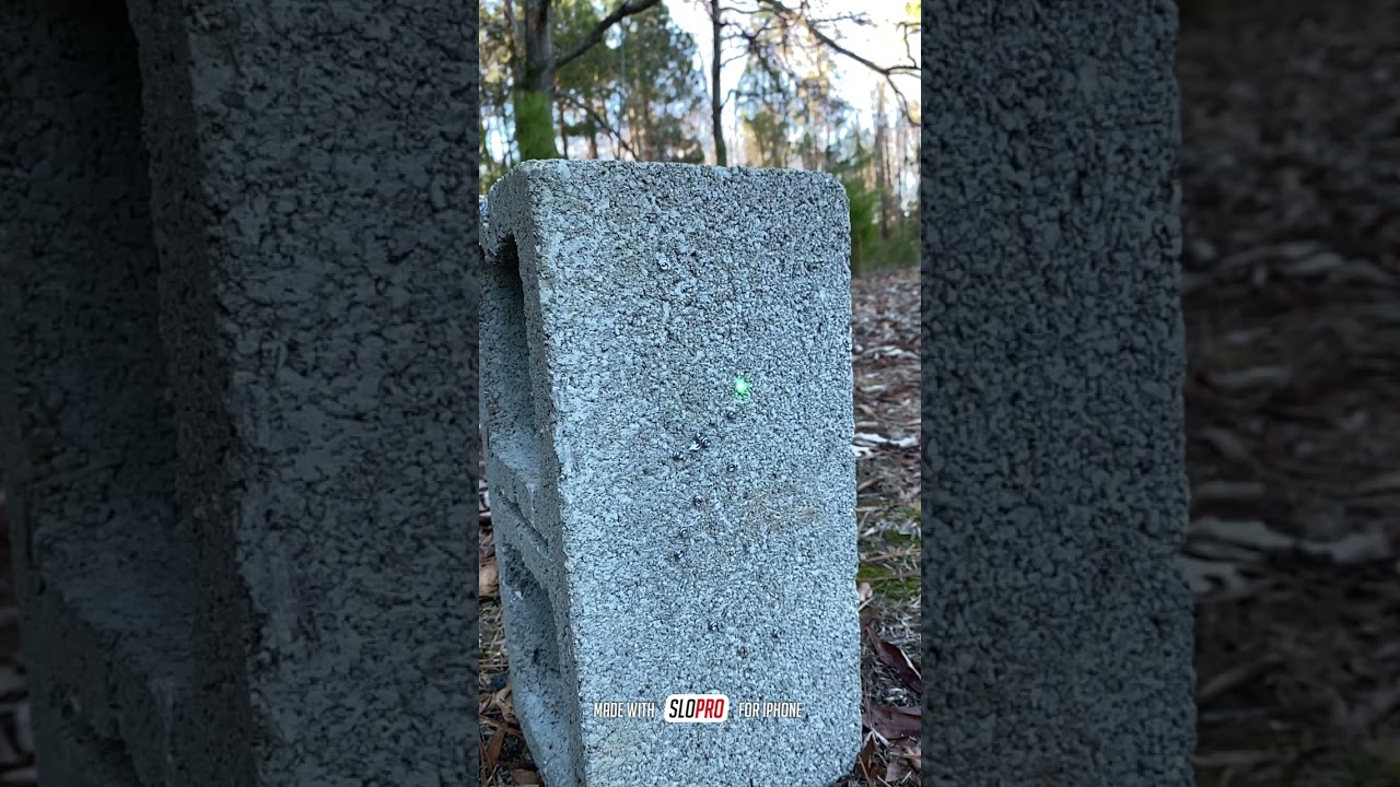 Slow-Motion Pellet vs. Cinder Block