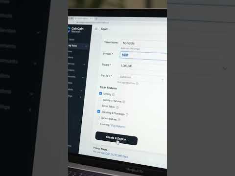 Create Your Own Crypto Token with CoinCoin Network | Token Features & Supply Setup