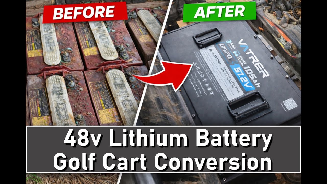 48 volt Lithium Battery Golf Cart Conversion