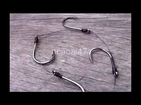KY+Thuat+Cau+CA+Chep Fishing - Fishing knot- Tying four hooks Catfish rig(129) - Buộc 4 ...