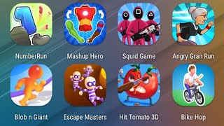 Number Run,Mashup Hero,Squid Game,Angry Gran Run,Blob n Giant,Escape Masters,Hit Tomato,Bike Hop screenshot 5