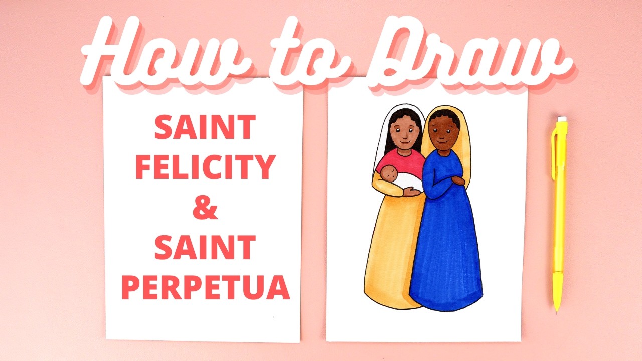 How to Draw Saint Felicity and Saint Perpetua Step-by-Step | Catholic Drawing Tutorial
