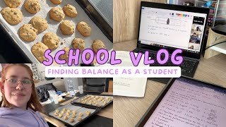 STUDENT day in my life | going to class, studing, and baking chocolate chip cookies !