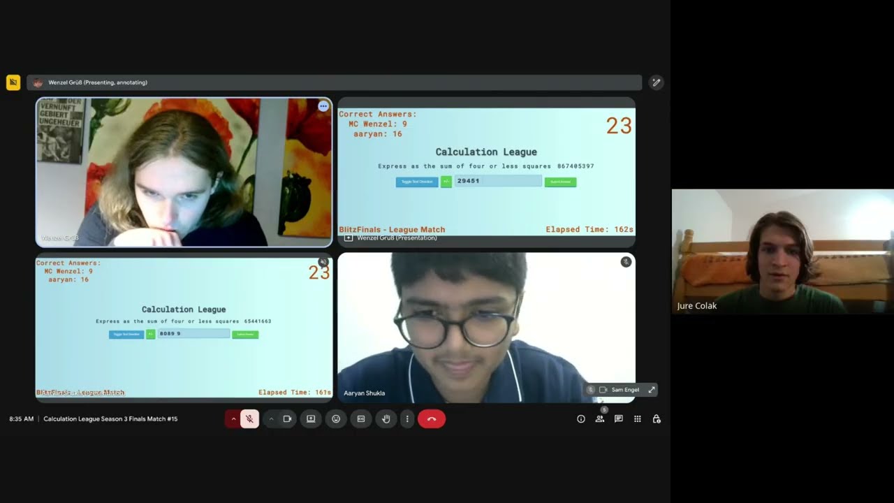 Calculation League Season 3, Finals Match #15 (co-hosted by Jure Colak)