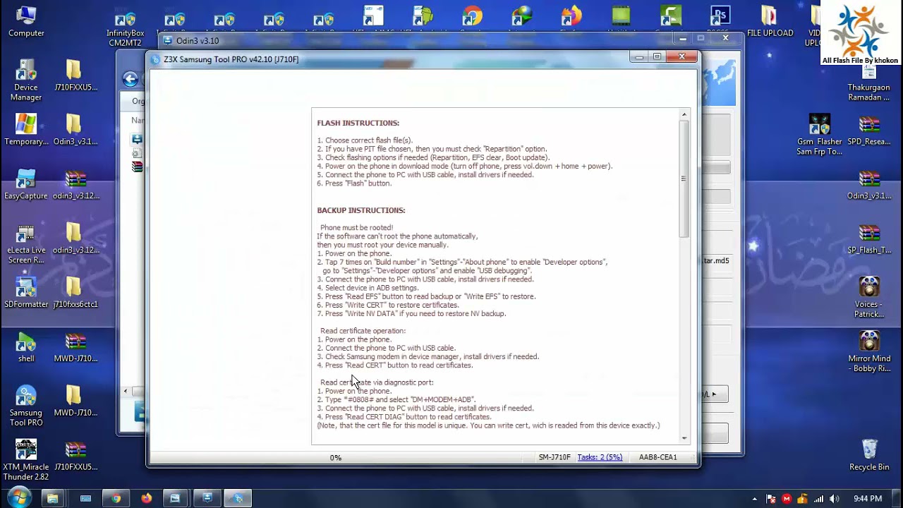 Sm J710f  8.1 Samsung Galaxy J7 2016 Flash Failed Odin Z3X Ok