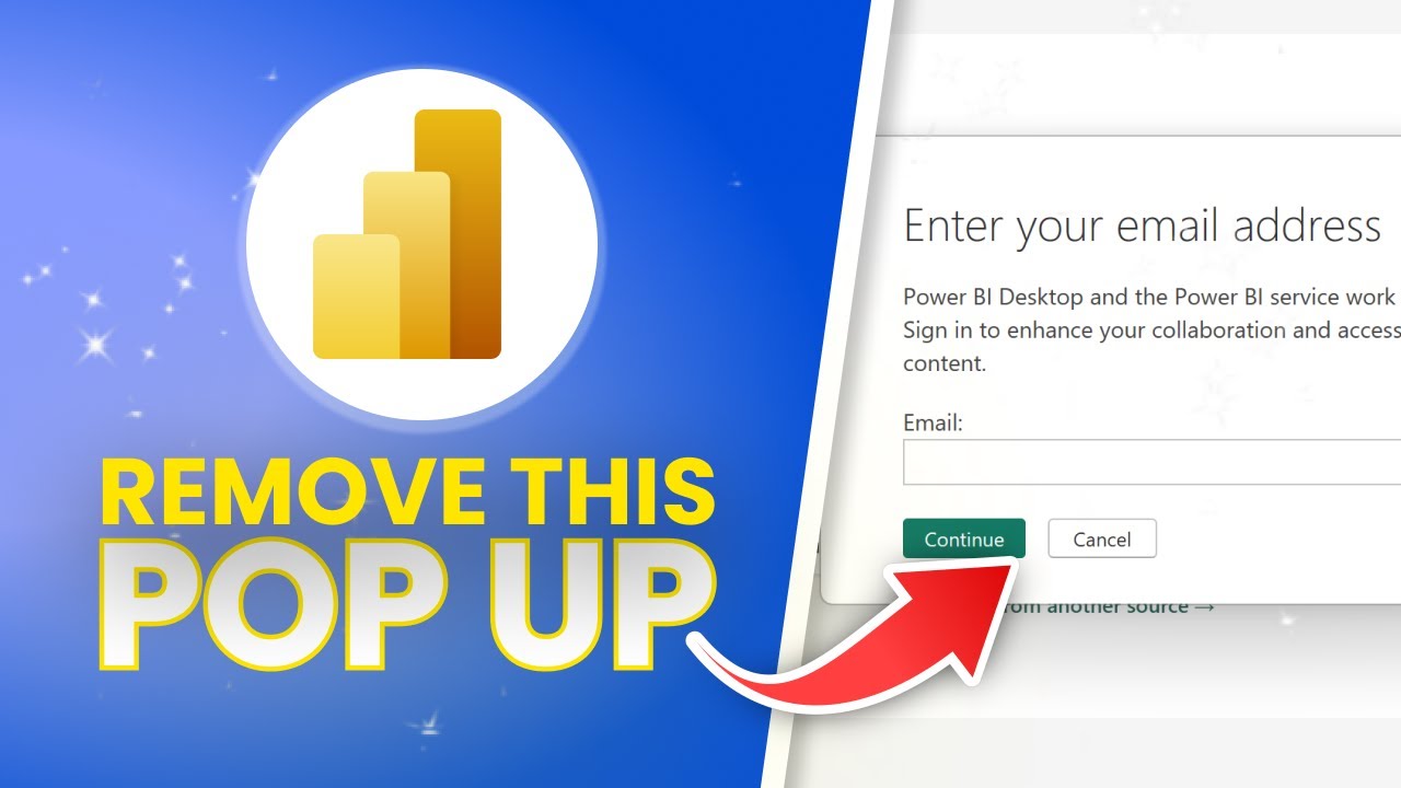 How to Remove the “Enter Your Email Address” Pop Up in Power BI Desktop (Full Guide)