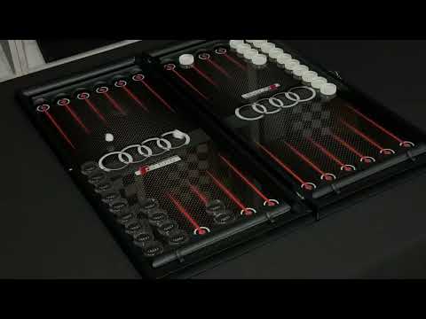 Нарди зі скла AUDI 61×27×5см, відео 1