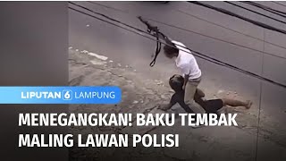 Ngeri! Polisi Baku Tembak dengan Maling | Liputan 6 Lampung