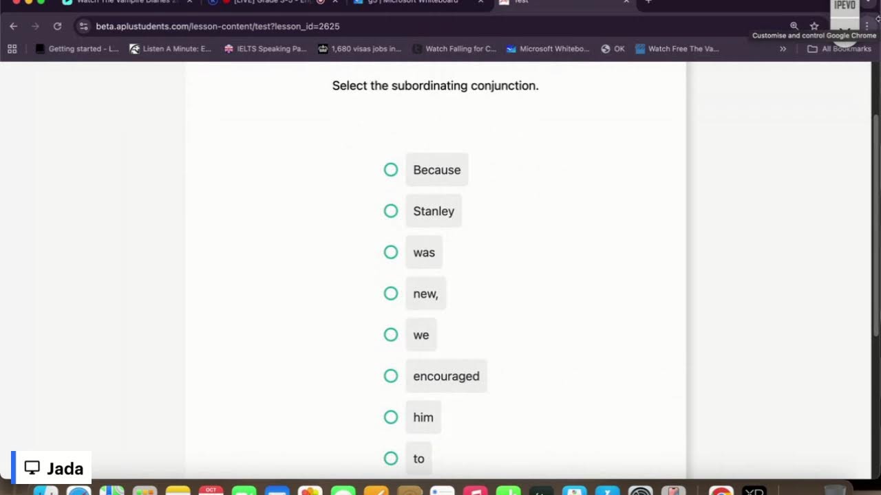 Grade 3-5 - English: Subordinating conjunctions