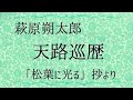 【朗読】萩原朔太郎・天路巡歴（「松葉に光る」抄より）　文学を愛するあなたへ。詩の朗読。