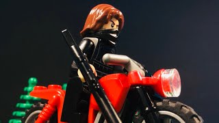LEGO Winter Soldier Motorcycle Test | EPIC Fight Scene