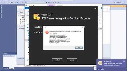 SSIS (SQL Server Integration Services) download/install in Visual Studio 2019