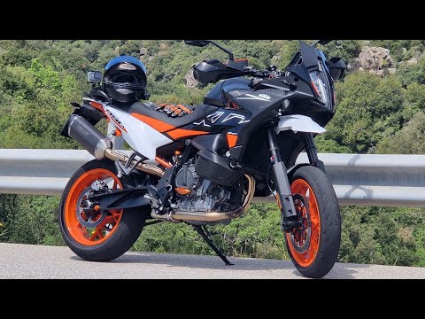 Test KTM 890 SMT. Topspeed, 0-200 km/h, explain display.