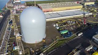 Aggregate Industries Tilbury dome inflation timelapse