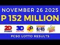 Lotto Results 9PM November 26, 2025 🎟️