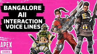 Bangalore All Interaction Voice lines | Apex Legends