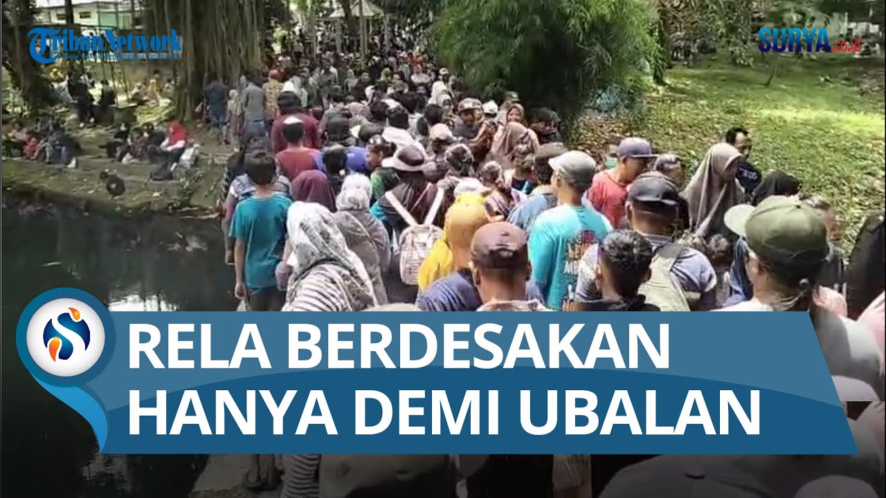 Parkiran Penuh hingga Antrean Masuk Loket 1 Jam, Ribuan Pengunjung Padati Wisata Ubalan Kediri