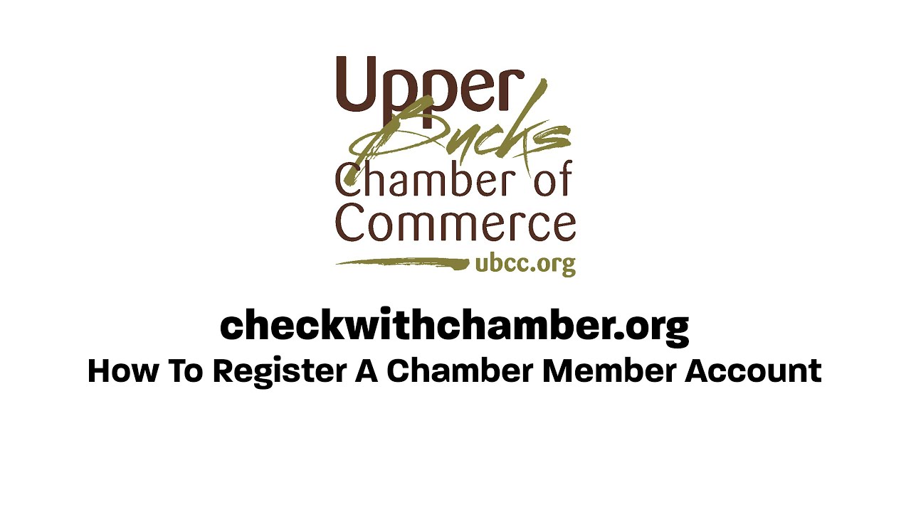 Check With The Chamber | How To Register Your Chamber Member Account