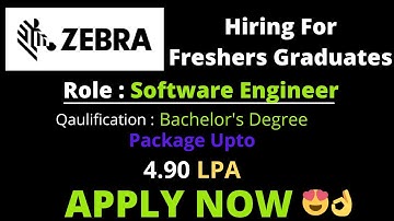 Zebra Technologies Hiring For Fresher