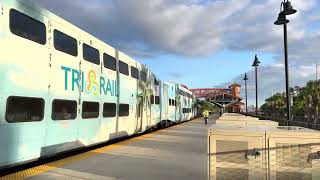Southbound Tri-Rail on Hollywood’s northbound track