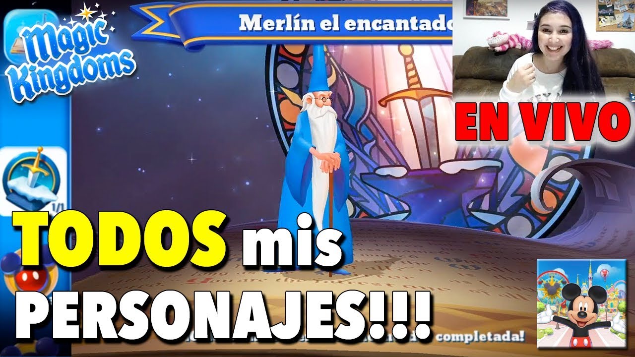 TODOS mis Personajes en VIVO! Disney Magic Kingdoms