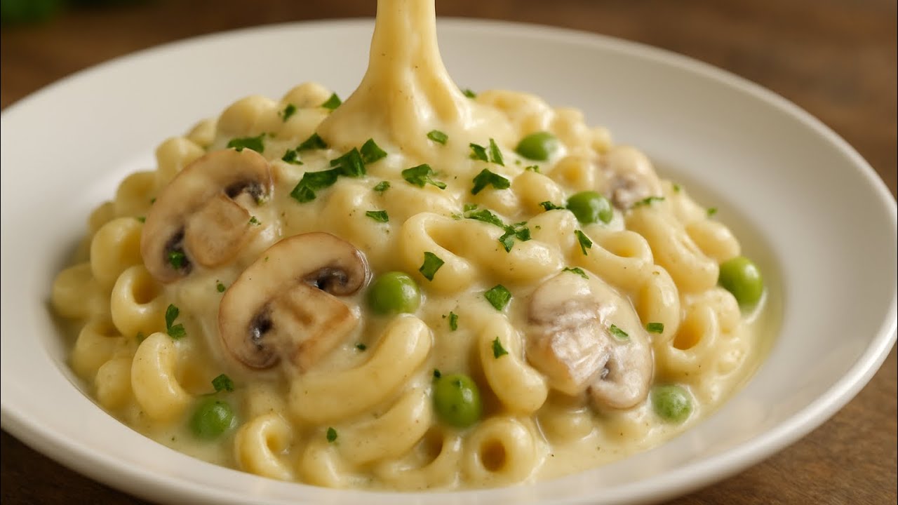 You’ve NEVER Seen Pasta Like This! 🍝 | Creamy Mushroom & Pea Pasta in Stop Motion